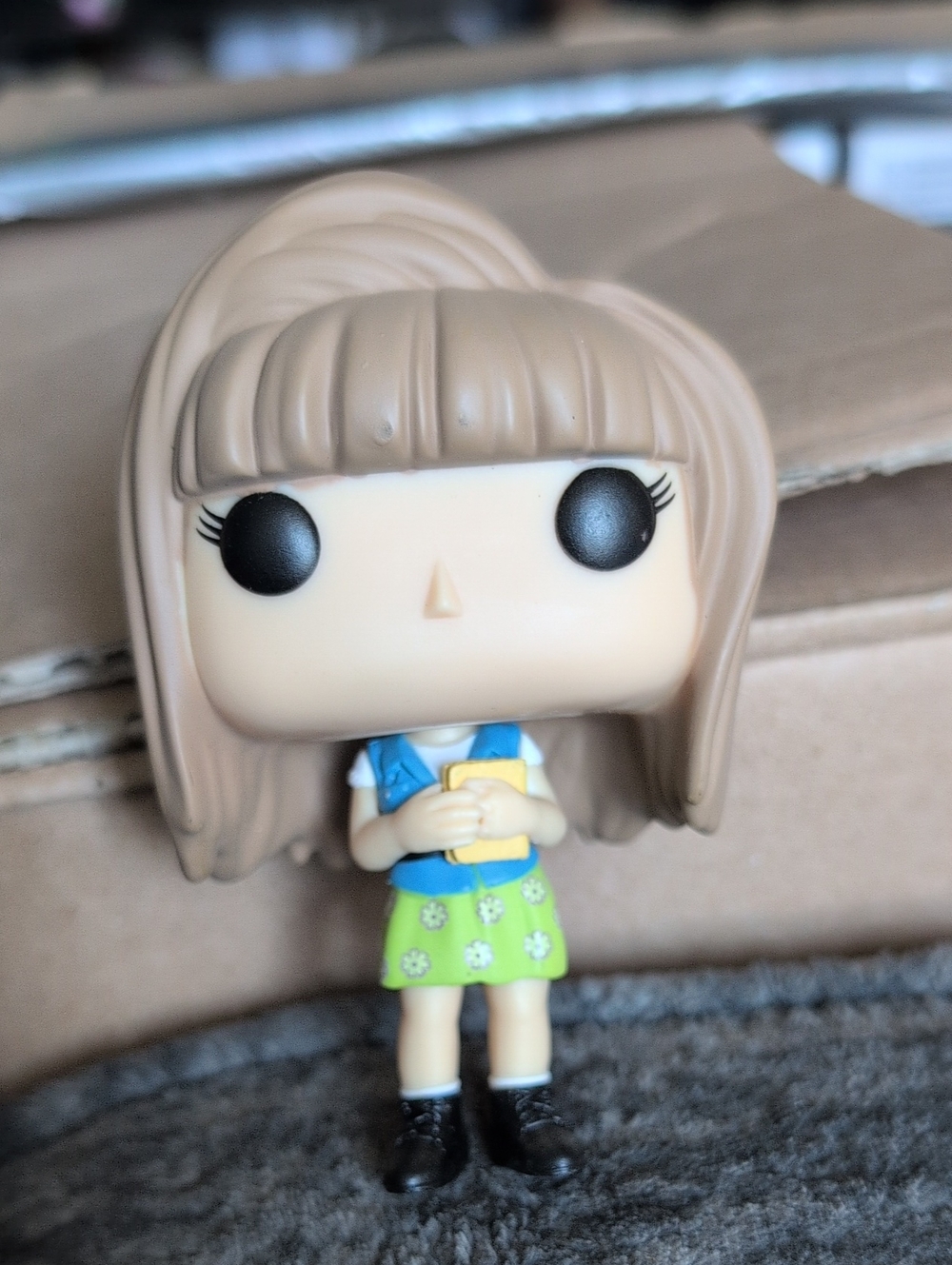 Funko Pop Figure Brown Hair with Green Skirt and Blue Top